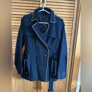 Tommy Hilfiger Double-Breasted Belted Trench coat Navy Size M